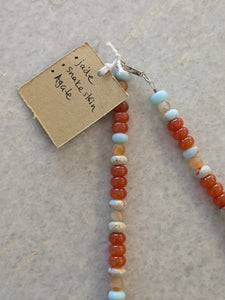 Rust/Blue Stone Necklace