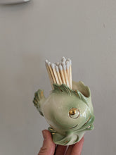 Vintage Fish Vessel with Safety Matches & Striker