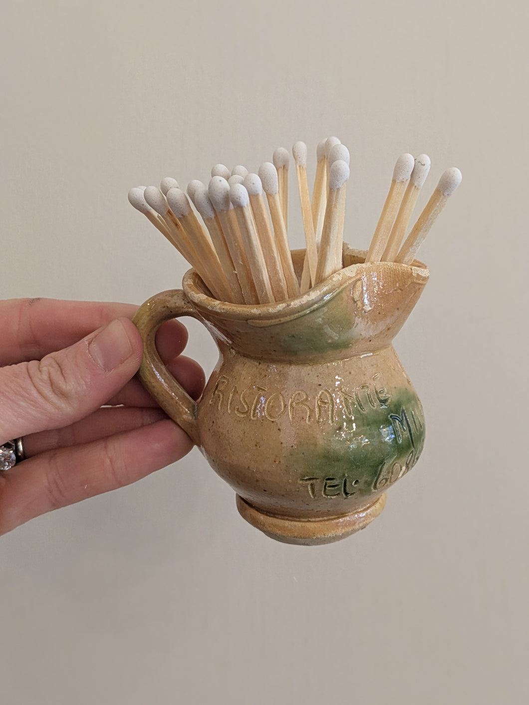 Vintage/Previously Adored Ristorante a'Riccione Creamer With Matches