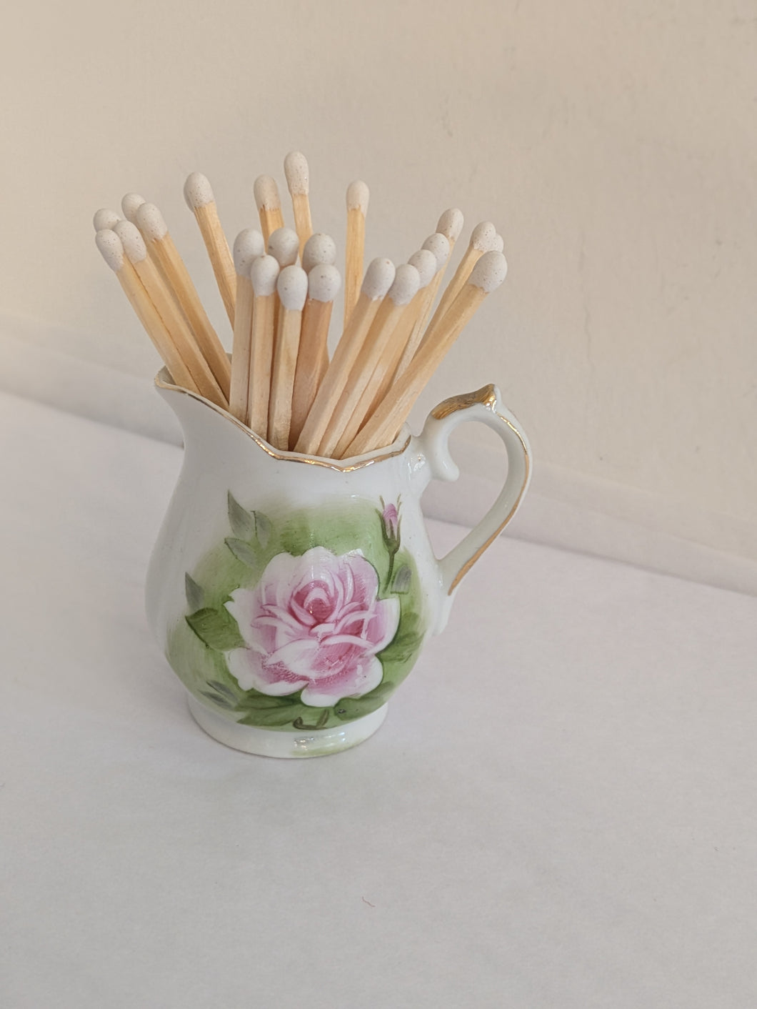 Vintage/Previously Adored Flower Creamer With Matches