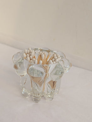 Vintage/Previously Adored Glass Vessel With Matches