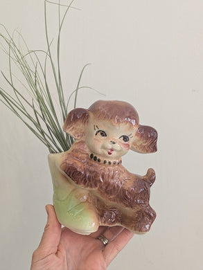 Vintage/Previously Adored Puppy Planter/Vase
