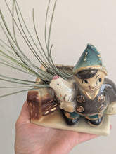 Vintage/Previously Adored Boy With Chicken Shawnee Planter