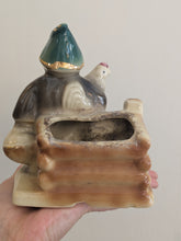 Vintage/Previously Adored Boy With Chicken Shawnee Planter