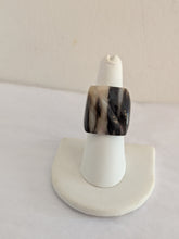 Square Ridge Handcrafted Zebu Horn Rings from Madagascar