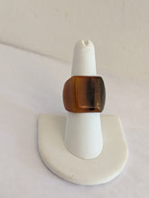 Colored Square Handcrafted Zebu Horn Rings from Madagascar