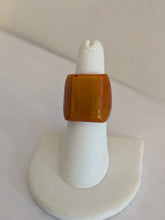 Colored Square Handcrafted Zebu Horn Rings from Madagascar