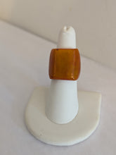 Colored Square Handcrafted Zebu Horn Rings from Madagascar