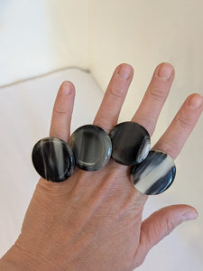 Handcrafted Zebu Horn Rings from Madagascar - Circle