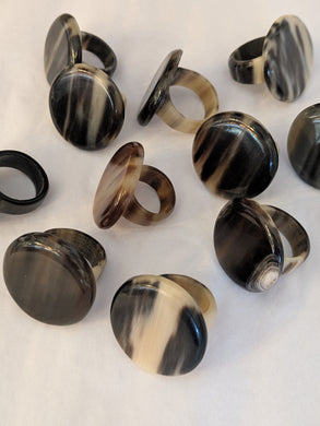 Handcrafted Zebu Horn Rings from Madagascar - Circle