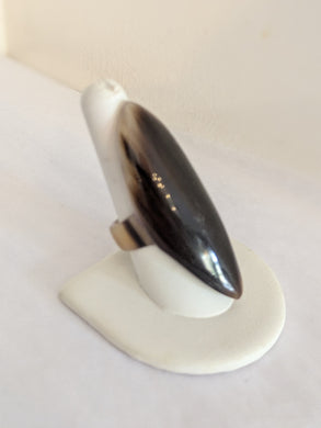 Handcrafted Zebu Horn Rings from Madagascar - Pointed Oval