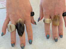 Timeless Curve Handcrafted Zebu Horn Rings from Madagascar