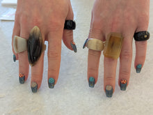 Marquise Handcrafted Zebu Horn Rings from Madagascar