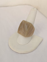 Square Ridge Handcrafted Zebu Horn Rings from Madagascar