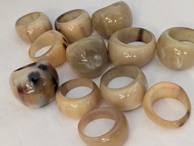 Handcrafted Timeless Curve Horn Rings from Madagascar