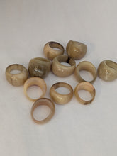 Timeless Curve Handcrafted Zebu Horn Rings from Madagascar