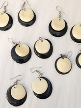Earrings - Double Coin Horn Earrings - Handcrafted in Madagascar