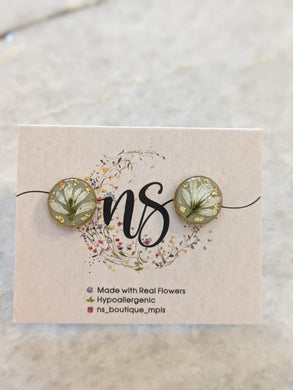 Euphorbia Mint Stud Earrings