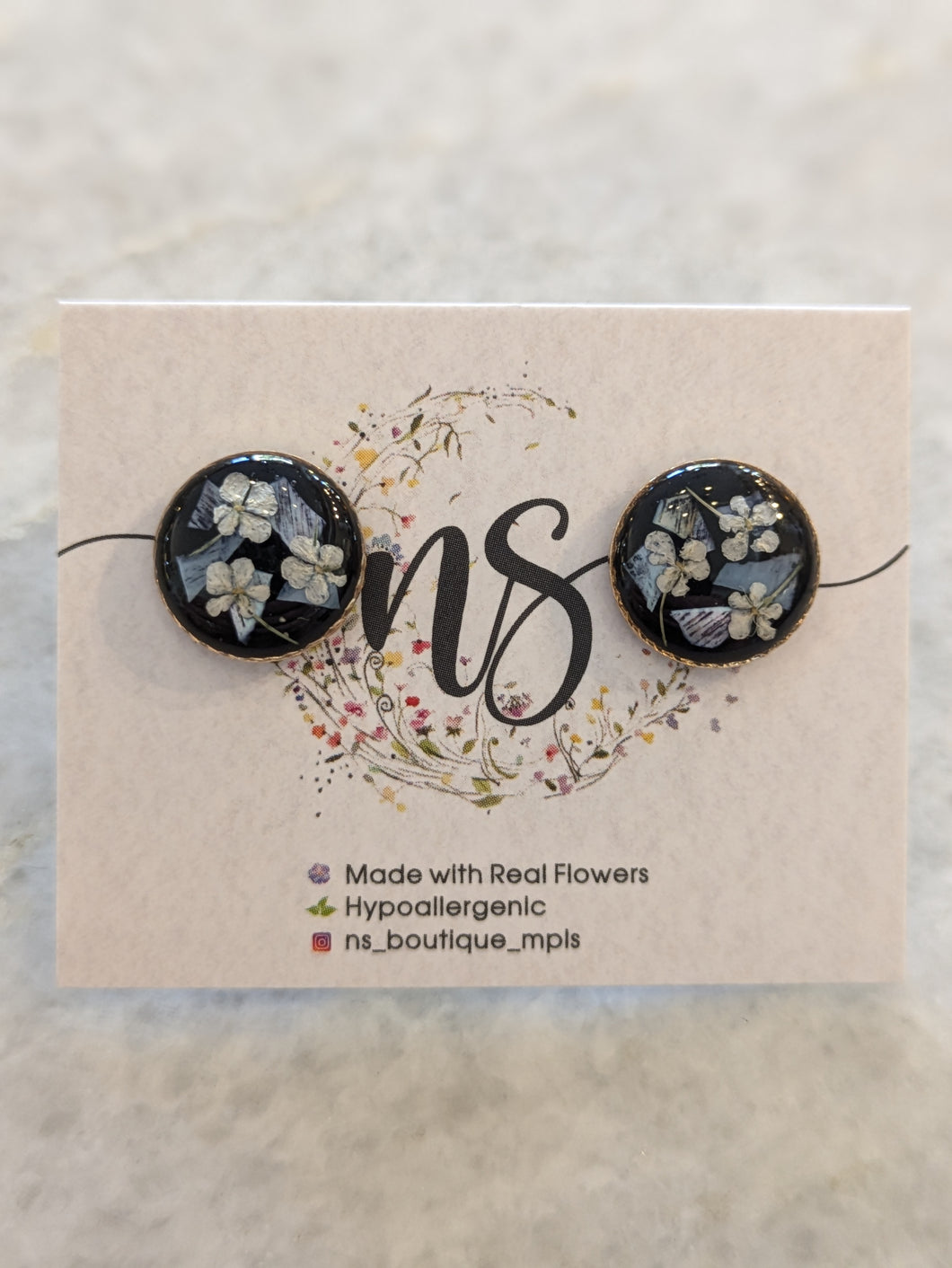 Lace Flower Stud Earrings