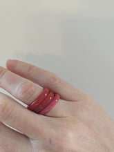 Simple Colored Handcrafted Zebu Horn Rings from Madagascar