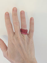 Simple Colored Handcrafted Zebu Horn Rings from Madagascar