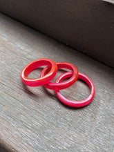 Simple Colored Handcrafted Zebu Horn Rings from Madagascar