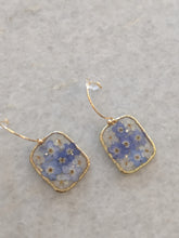 Forget Me Not Dangle Rectangle Earrings