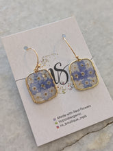 Forget Me Not Dangle Rectangle Earrings