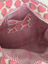 Quilted Strawberry Block Print Tote