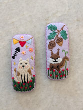 Large Embroidered Animal Hair Clips (Multiple Styles- Extra Detail)