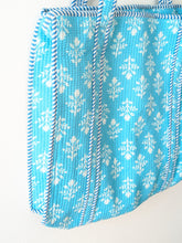 Electric Sky Quilted Block Print Tote