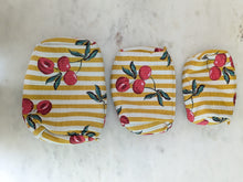 Golden Cherry Quilted Cosmetic Bag (3 Sizes, Sold Individually)