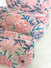 Wild Rose Quilted Cosmetic Bag (3 Sizes, Sold Individually)