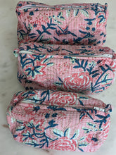 Wild Rose Quilted Cosmetic Bag (3 Sizes, Sold Individually)