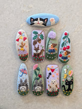Large Embroidered Animal Hair Clips (Multiple Styles- Extra Detail)