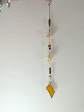 Handmade Strained Glass & Dried Flower Window Hangers/Suncatchers