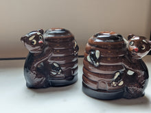 Vintage Bear and Beehive Salt & Pepper Shakers