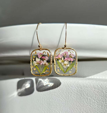 Sweet Alyssum Flower Earrings
