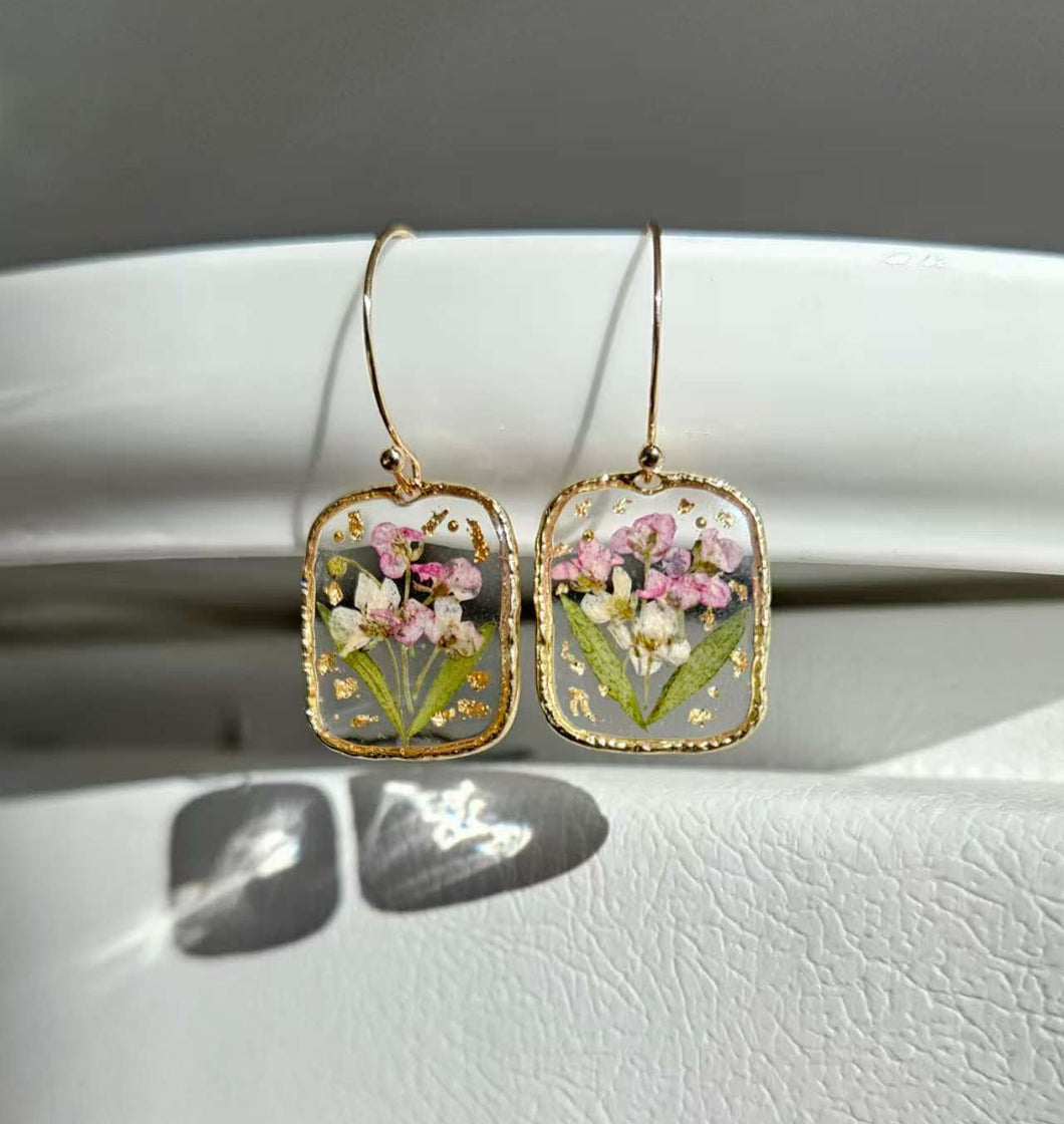 Sweet Alyssum Flower Earrings