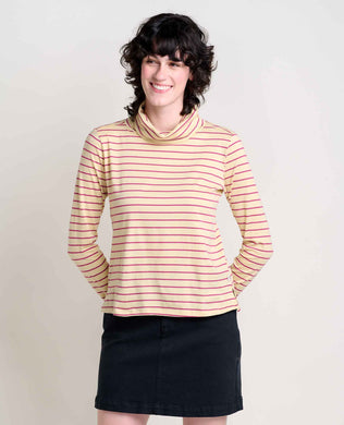 Maisey Long Sleeve T-Neck - Violet Stripe