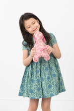 Teal Rose Wrap Dress – Kids Block Printed Wrap Dress