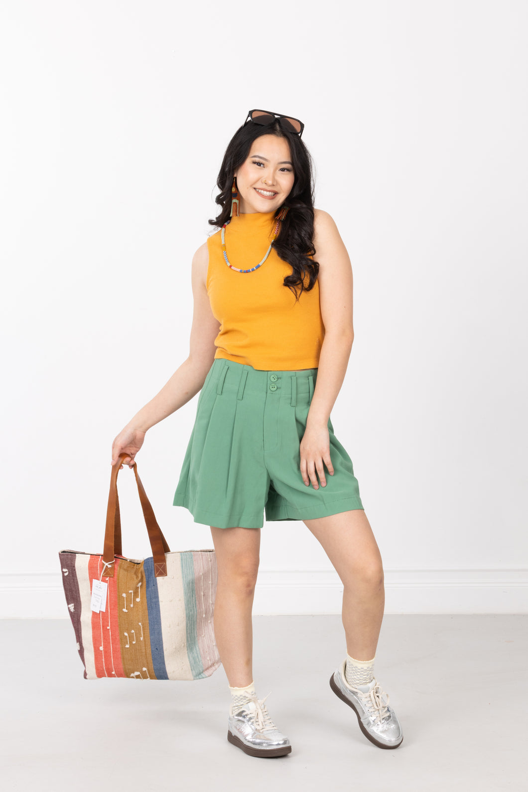 Neba Shorts – High-Waisted Bermuda Shorts in Lenzing™ Ecovero™