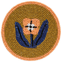 Hand-Beaded Teppi Floral Coasters (Set of 4)