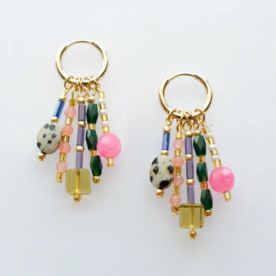 Stevie Beaded Charm Dangle Earrings