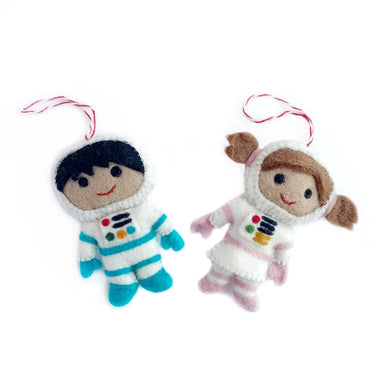Fair Trade Kid Astronaut Felt Ornaments