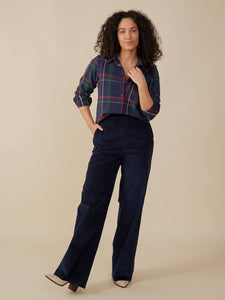 Sutton Shirt - Navy Berry Plaid