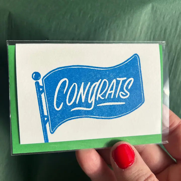 Congrats Flag Mini Greeting Card