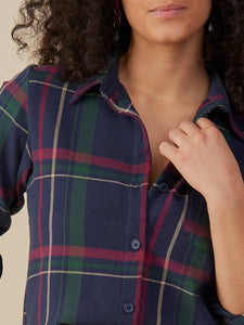 Sutton Shirt - Navy Berry Plaid