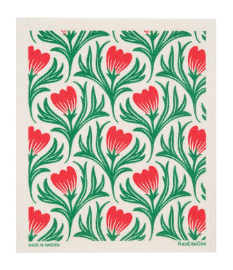 Tulip Garden Swedish Dishcloth