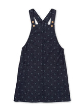 Flower Dot Denim Pinafore